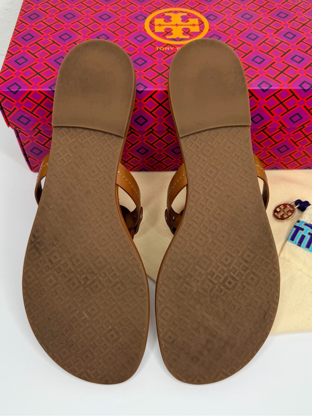 Tory Burch Miller Vegan Leather sandals in color Vintage Vachetta. Sz 8.5 - Picture 8 of 10